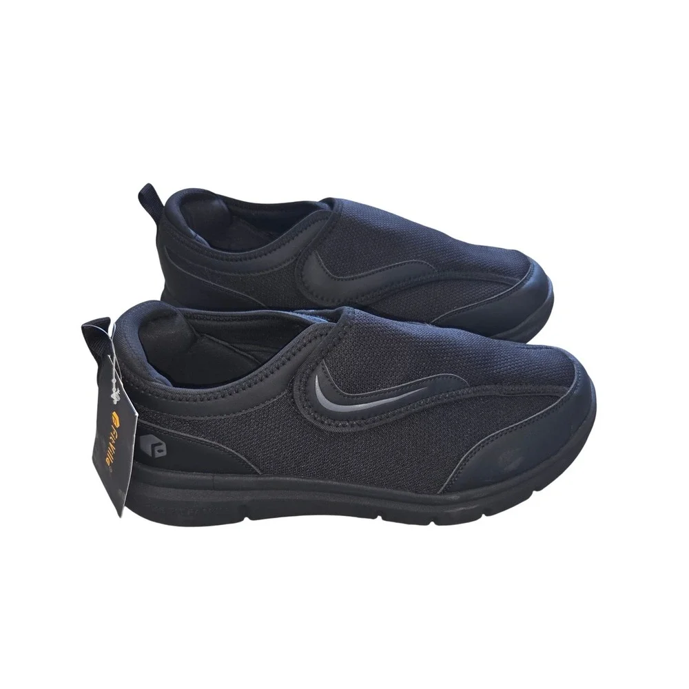 FitVille Rebound Core Walking Shoes Mens 13 EW Black Extra Wide Adjustable NWT